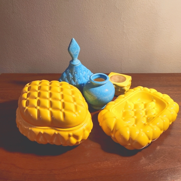 VINTAGE vanity set 5pc - Picture 1 of 3